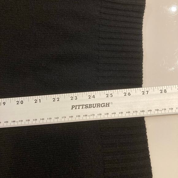 Nwot LORO PIANA Sweater Men~L~XL Unisex Chest 48”Cashmere ITALY Black Long-Sleev - Picture 6 of 7